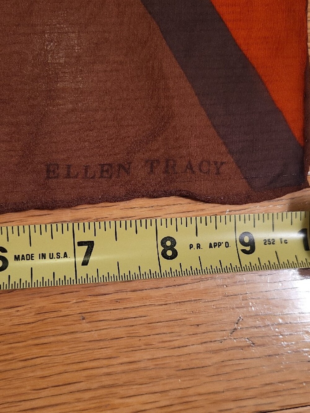 Ellen Tracy Bold Geometric Maxi Skirt in Navy, Orange & Mustard - Picture 4 of 6